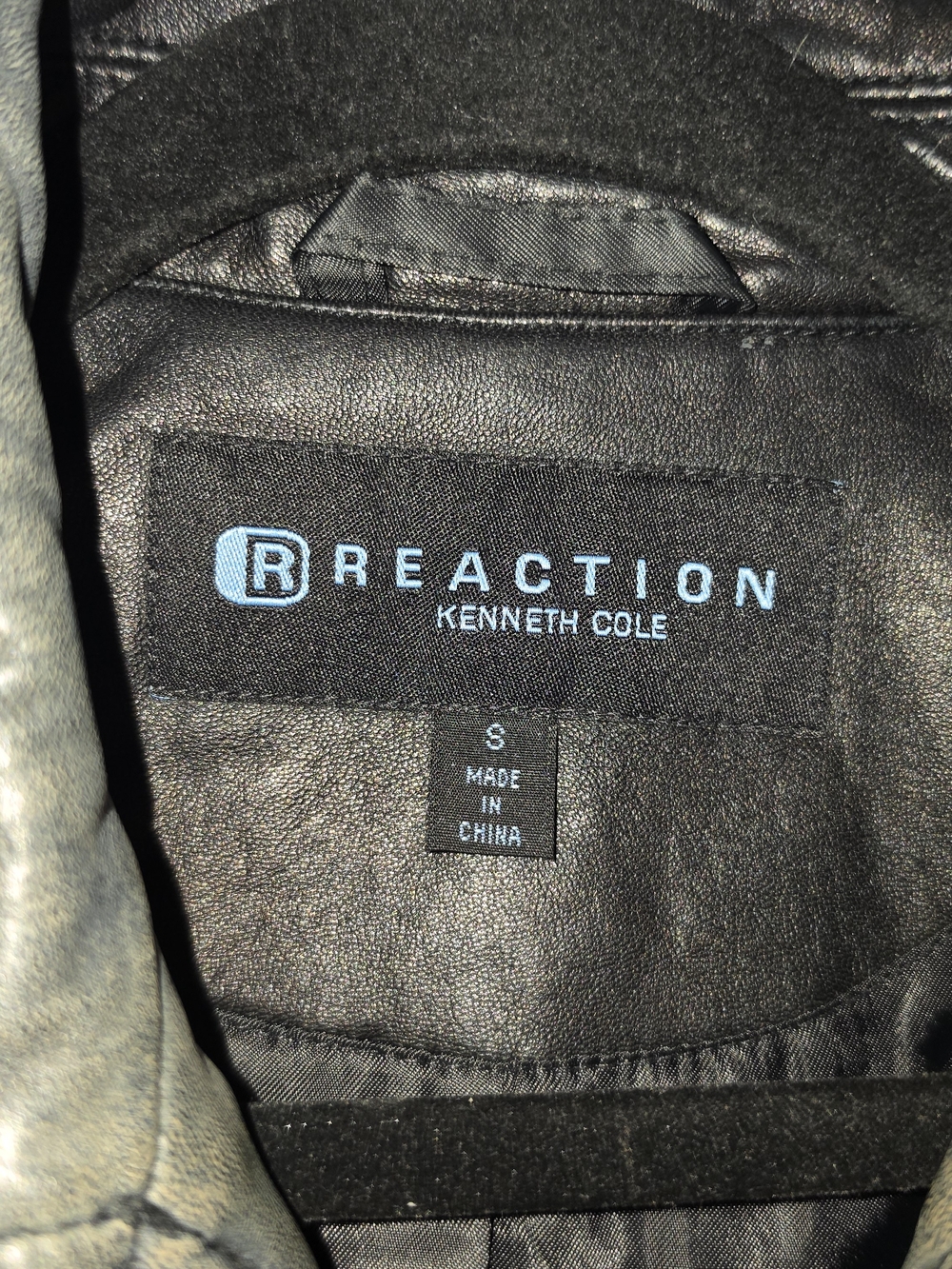 Kenneth Cole Reaction Black Leather Zip-Front Jacket - Picture 5 of 16